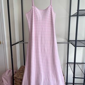Pink gingham dress